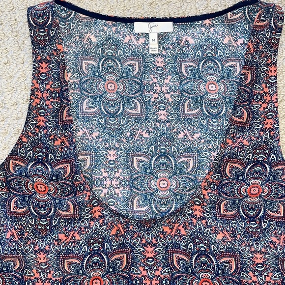 Joie Silk Colorful Mandala Scoop Neck Silk Tank Top - Picture 2 of 7